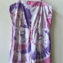 Purple Pink Tie Dye Bodysuit Romper Size XL Photo 2