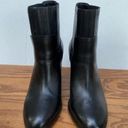 Vintage vtg 90s 1990s Y2K 2000s Black Square toe chunky Block Heel Boots retro Size 10 Photo 2