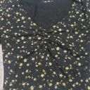 Krass&co Arizona Jean  Jrs Size XS Charcoal Greyyellow Floral Long Sleeve Cropped Top Photo 2