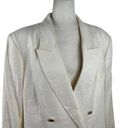 Jennifer Moore VTG  100% Linen Double Breasted Career Blazer Cream Oversized 18W Photo 10