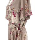 City Chic  Flower Child Faux Wrap Dress Midi Dress Beige Plus Size 16 Photo 5