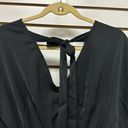 Structure Black Star Fall  Long Sleeves V Neck Blouse Size M Photo 4