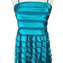 Lucy Paris  Dark Teal Tiered Ruffled Mini Dress Photo 0