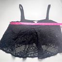 Decree  Women’s  Crochet Style Flowy Swimsuit Black Bralette Top Sz L Photo 3