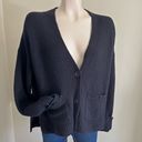 J.Crew black relaxed fit cardigan with pockets classic comfy chic Photo 6