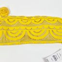 PilyQ  Lace Marigold Yellow Bandeau Bikini Top Revolve Size Medium M NWT Photo 1