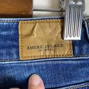 American Eagle  Sz 8 Long Super High Rise Jegging Stretch Denim Blue Jeans Skinny Photo 11