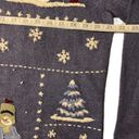 Croft & Barrow Croft Barrow‎ Winter Cardigan Purple Snowman Wool Blend Holiday Christmas XL Photo 9