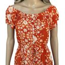 Abel the label  Rustica Floral orange hi-low midi dress Off Shoulder Ruffle Small Photo 9