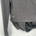 Zyia  Active Haze Yoga Shawl Wrap Pullover Dark Gray Medium Photo 5