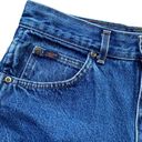 Vintage Chic Cutoff Jean Shorts Baggy Medium Wash High Waisted Mom Frayed Denim Blue Size 14 Photo 3