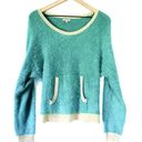 Juicy Couture VINTAGE  TEAL FUZZY SWEATER - SIZE XL Photo 0