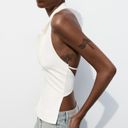 ZARA White Open Back Halter Top Photo 3