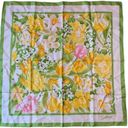 Vintage 1978 Avon Burst of Spring Floral Daffodils Scarf S.W.Kent Yellow Green Photo 0