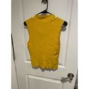 BCBGMAXAZRIA  yellow keyhole sleeveless crop sweater top size large Photo 1