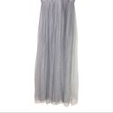 Donna Morgan  Crisscross High-Neck Bridesmaid Dress Prom Dress Gray Size US 4 Photo 7