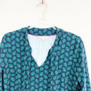 Boden USA Boden Navy and Green Paisley Tie Neck Dress Photo 3