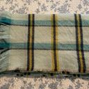 A New Day  Blue and Yellow Checkered Blanket Scarf One Size Photo 0