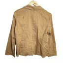 J.Jill  Ginger 100% Cotton Boho Embroidered Lined Blazer Jacket Size 12 p Tan Photo 11