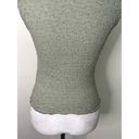 Madewell  Women's Popcorn Knit Twist Front Sleeveless Crop Top Sage Green XS NWOT Photo 6