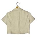 superdown  Meg Beige Button Down Short Sleeve Top S Photo 2