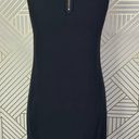 Vince  100% Silk Sleeveless Shift Dress in Black LBD Exposed Zip Back Size US 2 Photo 5