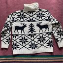 Ralph Lauren Ultra rare vintage  Hand Knit Moose Sweater Turtleneck silk Photo 0