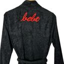 Bebe Vintage Womens  Robe Embroidered Logo 90s Y2K Black 
One Size Photo 4