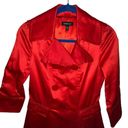 Bebe  RED SATIN DOUBLE BREASTED PEPLUM PEACOAT WOMEN SIZE XS 3/4 SLEEVES POCKETS Photo 1