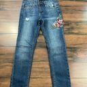 Harper  Flower Embroidered Skinny Jeans - Size 26 Photo 3