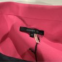 Lee Henry  Navy Blue & Hot Pink Long Sleeve Open Blazer Size 12 Photo 5