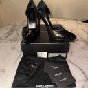 Saint Laurent NEW AUTHENTIC YSL  High Heel Leather Up 39 Monet Nero Crocodile Photo 1