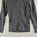 New Mix  L/S Full Zip Activewear Hooded Jacket Women's Small Black Textured Photo 2