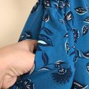 Lane Bryant  Women’s Floral Print Teal Blue Drawstring Tie Waist Mini Skirt Photo 2