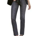 Frame Le Sylvie Crop Straight Leg High Rise Jeans in Laird Black Wash Size 27 Photo 0