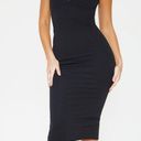 Pretty Little Thing Black One Shoulder Asymmetric Neck Midi Dress Photo 0