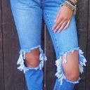 One Teaspoon Freebirds Busted Knee Ripped Distressed Skinny Ankle Jeans Photo 0