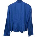 Talbots Blue Irish Linen Long Sleeve Blazer Photo 2