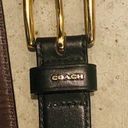 Coach Black Brown Leather Belt with Gold-toned Hardware, Size Medium Photo 4