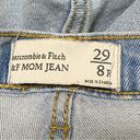 Abercrombie & Fitch  AF Mom Jean Ripped Distressed Size 29 8 Regular Blue Jeans Photo 2