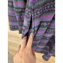 Ralph Lauren Lauren  Pajama Womens Medium Aztec Fleece Purple Nightgown Preppy Photo 4