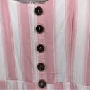 Trixxi  • Midi Dress • Striped • White Pink • Medium • Buttons • Sleeveless Photo 7