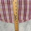 L.L.Bean  Top womens XS Red White Plaid Button Up Cotton Wrinkle Free Shirt Photo 3