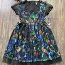 Unique Vintage NWT  Tim Burton’s Corpse Bride Scene Collage Print Dress MEDIUM Photo 7