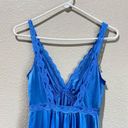 Vintage Blue OLGA  Maxi Nightgown Sleepwear Size Small Photo 6