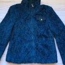 Pendleton Fuzzy Sherpa Wool Blend Full Zip Blue-Green Jacket Sz S Photo 0