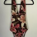 Tommy Bahama  Women’s Brown Pink Tropical Floral Halter One Piece Swimsuit Photo 10