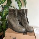 Target Grey Wedge Calf Tie Up Boots Photo 0