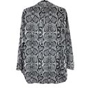 BCBGMAXAZRIA  Snake Skin Print Button Down Tunic Top Sz XS Oversized Boho Chic Photo 1