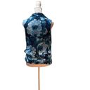 Tommy Bahama Mutli-Blue Color Floral Print Sleeveless Women's Wrap Shirt Size XS Photo 3